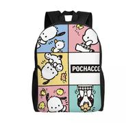 Sac à dos personnalisé Pochacco Disney Sanrio pour ordinateur portable, cartable tendance pour hommes et femmes, idéal pour les étudiants Noir