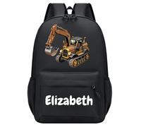Sac à Dos Personnalisé Pour Enfants, Sac Enfant Hydrofuge Avec Nom Et Motif, Sac Dos Pour Maternelleet & Primaire, Petit Sac à Dos Bebe Ergonomique Pour Filles Et Garçons 36cm×26cm (Noir)