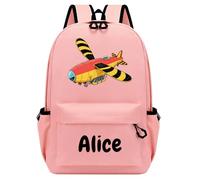 Sac à Dos Personnalisé Pour Enfants, Sac Enfant Hydrofuge Avec Nom Et Motif, Sac Dos Pour Maternelleet & Primaire, Petit Sac à Dos Bebe Ergonomique Pour Filles Et Garçons 36cm×26cm (Rose)