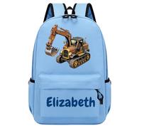 Sac à Dos Personnalisé Pour Enfants, Sac Enfant Hydrofuge Avec Nom Et Motif, Sac Dos Pour Maternelleet & Primaire, Petit Sac à Dos Bebe Ergonomique Pour Filles Et Garçons 36cm×26cm (Bleu)
