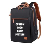 Sac À Dos Personnalisé pour Femme avec Logo, Cadeau d'entreprise Personnalisé Sac À Dos pour Ordinateur Sac De Voyage d'affaires Sac D'école Cartables Motif De Nom Imprimé Color2,15 inches