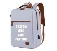 Sac À Dos Personnalisé pour Femme avec Logo, Cadeau d'entreprise Personnalisé Sac À Dos pour Ordinateur Sac De Voyage d'affaires Sac D'école Cartables Motif De Nom Imprimé Color3,15 inches