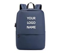 Sac À Dos Personnalisé pour Homme, Sac À Dos De Travail et De Voyage À La Mode, Imperméable, pour Ordinateur, Cadeau d'entreprise, Impression du Logo, Nom et Motif Color2,29 * 14 * 41CM