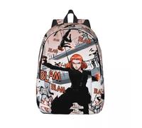 Sac à dos personnalise pour ordinateur portable avec fond d'écran Black Widow pour femmes et hommes, cartable basique pour etudiants Noir
