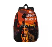 Sac à dos personnalise Tupac 2pac pour adolescent, cartable, sac d'ecole, sac à dos de voyage, sac à bandoulière Noir