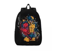 Sac à dos personnalise Wolverine X Deadpool pour ordinateur portable, cartable basique pour femmes et hommes, ideal pour les etudiants Noir