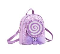Sac à dos phosphorescent avec queue lumineuse LED idéal école quotidien extérieur Léger adorable design sucette convient âges 4-10 ans Parfait aventures urbaines et loisirs nature (Purple, One Size)