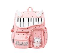 Sac à dos piano - 3D Wing Star, pochette rose pour filles et femmes, rose | Construction en polyester, hauteur 36 cm, dos en maille respirante, sangles rembourrées, poignée supérieure