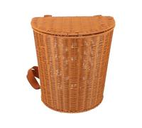 Sac À Dos Pique-Nique,Sac à Dos Tressé - Panier à Fruits de Récolte avec Couvercle et Bretelles,pour Week-End Cueillette Verger Extérieur Ferme Plage Courses Récolte Fruits Pique-Nique