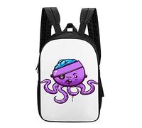 Sac À Dos Pirates Octopuss Purple Cartable Léger Sac D'École Tendance Bookbag pour Cadeau Rentrée Voyage Étudiant