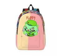 Sac à dos pliable grande capacité pour ordinateur portable H-Happy Tree Friends, solide, pour femmes et enfants, pour le travail et le bureau Noir
