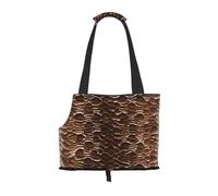 Sac à dos pliable imprimé peau de serpent pour animal domestique - Sac à main de voyage portable pour chiot, chat, sac à dos de transport pour animal de compagnie.