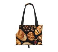 Sac à dos pliable imprimé sandwich au fromage pour animal domestique - Sac à main de voyage portable pour chiot, chat, sac à dos de transport pour animaux de compagnie.