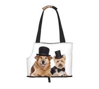 Sac à dos pliable pour animal domestique avec imprimé de chiens mignons - Sac à main de voyage portable pour animal de compagnie.
