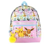 Sac à dos - POKEMAOKE - BESTIES - Évoli et Pikachu - Multicolore - Paillettes et Logo