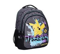 Sac à Dos Pokémon - Pikachu - Noir 44x33x24 cm - Pokémon - Noir - Classique - enfant - polyester - Réglable - Fourniture Scolaire