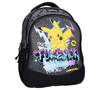 Sac à Dos Pokémon Ready For Battle Enfant Unisexe Noir Gris 33 cm