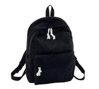 Sac à dos polaire polyvalent lycéen universitaire compartiments spacieux pour ordinateur et fournitures confortable pour trajets quotidiens bureau et tissu résistant à l'eau design (Black, One Size)