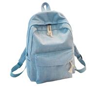 Sac à dos polaire polyvalent lycéen universitaire compartiments spacieux pour ordinateur et fournitures confortable pour trajets quotidiens bureau et tissu résistant à l'eau design (Blue, One Size)