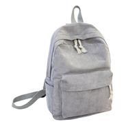 Sac à dos polaire polyvalent lycéen universitaire compartiments spacieux pour ordinateur et fournitures confortable pour trajets quotidiens bureau et tissu résistant à l'eau design (Grey, One Size)