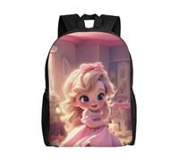 Sac à dos polyvalent Barbie, lavable, style décontracté, pour écolière, tendance, en tissu Oxford, unisexe, XTYD9943 Noir