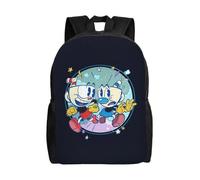 Sac à dos polyvalent Cuphead lavable style décontracté sac à dos d'étudiant en tissu Oxford tendance