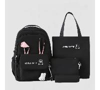 Sac à dos polyvalent, , décontracté et mignon avec grande capacité, adapté pour diverses occasions, idéal pour la rentrée scolaire/la saison de remise des diplômes Cartoon,LettresPolyamide