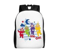 Sac à dos polyvalent des Teletubbies, lavable, style décontracté, pour écoliers, tendance, en tissu Oxford, unisexe, XTYD10402 Noir