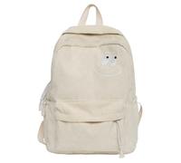 Sac à dos polyvalent et stylé pour lycéenne avec compartiments organisateurs et matériau résistant (AB-White, One Size)