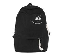 Sac à dos polyvalent et stylé pour lycéenne avec compartiments organisateurs et matériau résistant (B-Black, One Size)