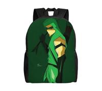 Sac à dos polyvalent Green Arrow, lavable, style décontracté, pour écolier, tendance, en tissu Oxford, unisexe, HXN4330 Noir