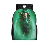 Sac à dos polyvalent Green Arrow, lavable, style décontracté, pour écoliers, tendance, en tissu Oxford, unisexe, HXN4323 Noir