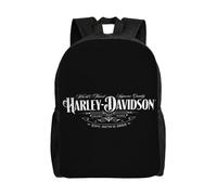 Sac à dos polyvalent Harley, lavable, style décontracté, pour écoliers, tendance, en tissu Oxford, unisexe, HXN3970 Noir