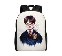 Sac à dos polyvalent Harry Potter, lavable, style décontracté, pour écolier, tendance, en tissu Oxford, unisexe, HXN2816 Noir
