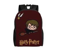 Sac à dos polyvalent Harry Potter, lavable, style décontracté, pour écolier, tendance, en tissu Oxford, unisexe, HXN2815 Noir