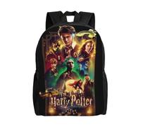 Sac à dos polyvalent Harry Potter, lavable, style décontracté, pour écolier, tendance, en tissu Oxford, unisexe, HXN2813 Noir