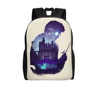 Sac à dos polyvalent Harry Potter, lavable, style décontracté, pour écolier, tendance, en tissu Oxford, unisexe, HXN2819 Noir