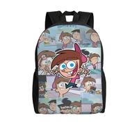 Sac à dos polyvalent lavable et décontracté « The Fairly Oddparents », sac à dos tendance en tissu Oxford pour ordinateur, unisexe, HXN3730 Noir