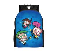 Sac à dos polyvalent lavable et décontracté « The Fairly Oddparents », sac à dos tendance en tissu Oxford pour ordinateur, unisexe, HXN3737 Noir