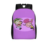 Sac à dos polyvalent lavable et décontracté « The Fairly Oddparents », sac à dos tendance en tissu Oxford pour ordinateur, unisexe, HXN3735 Noir
