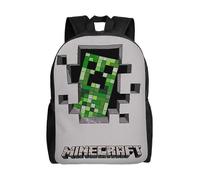 Sac à dos polyvalent Minecraft, lavable, style décontracté, pour écoliers, tendance, en tissu Oxford, unisexe, XTYD10456 Noir