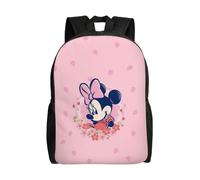 Sac à dos polyvalent Minnie, lavable, style décontracté, pour écoliers, tendance, en tissu Oxford, unisexe, HXN3709 Noir