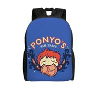 Sac à dos polyvalent Ponyo On The Cliff By The Sea, lavable, style décontracté, pour écolier, tendance, en tissu Oxford, unisexe, HXN3470 Noir