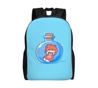 Sac à dos polyvalent Ponyo On The Cliff By The Sea, lavable, style décontracté, pour écolier, tendance, en tissu Oxford, unisexe, HXN3469 Noir