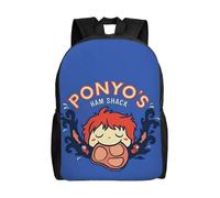Sac à dos polyvalent Ponyo On The Cliff By The Sea, lavable, style décontracté, pour écolier, tendance, en tissu Oxford, unisexe, XTYD10737 Noir