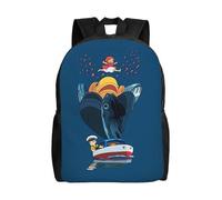 Sac à dos polyvalent Ponyo On The Cliff By The Sea, lavable, style décontracté, pour écolier, tendance, en tissu Oxford, unisexe, XTYD10733 Noir
