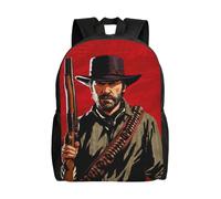 Sac à dos polyvalent Red Dead Redemption, lavable, style décontracté, pour écoliers, tendance, en tissu Oxford, unisexe, HXN4303 Noir