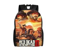 Sac à dos polyvalent Red Dead Redemption, lavable, style décontracté, pour écoliers, tendance, en tissu Oxford, unisexe, HXN4301 Noir