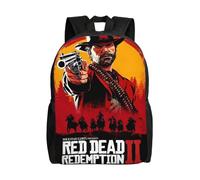 Sac à dos polyvalent Red Dead Redemption, lavable, style décontracté, pour écoliers, tendance, en tissu Oxford, unisexe, HXN4298 Noir