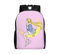 Sac à dos polyvalent Sailor Moon Tsukino Usagi, lavable, style décontracté, pour écoliers, tendance, en tissu Oxford, unisexe, XTYD10002 Noir
